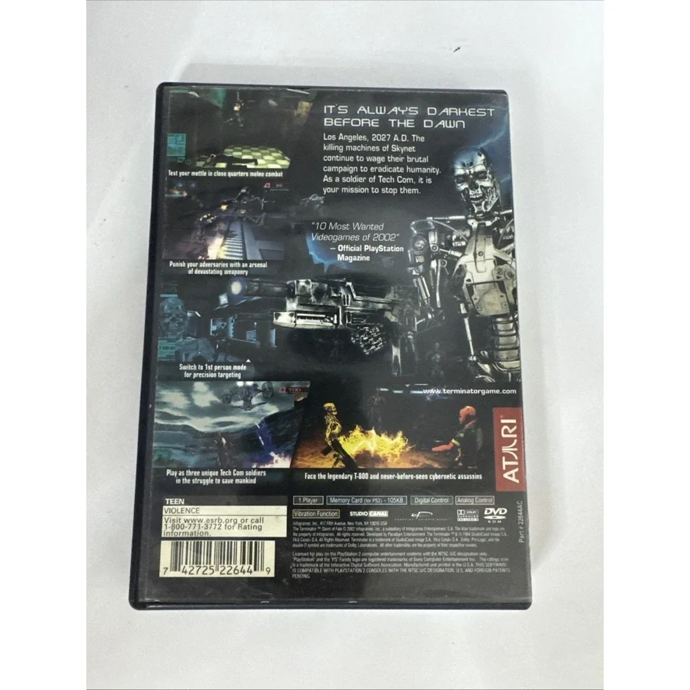 Terminator: Dawn of Fate (Sony PlayStation 2, 2002) CIB Complete In Box